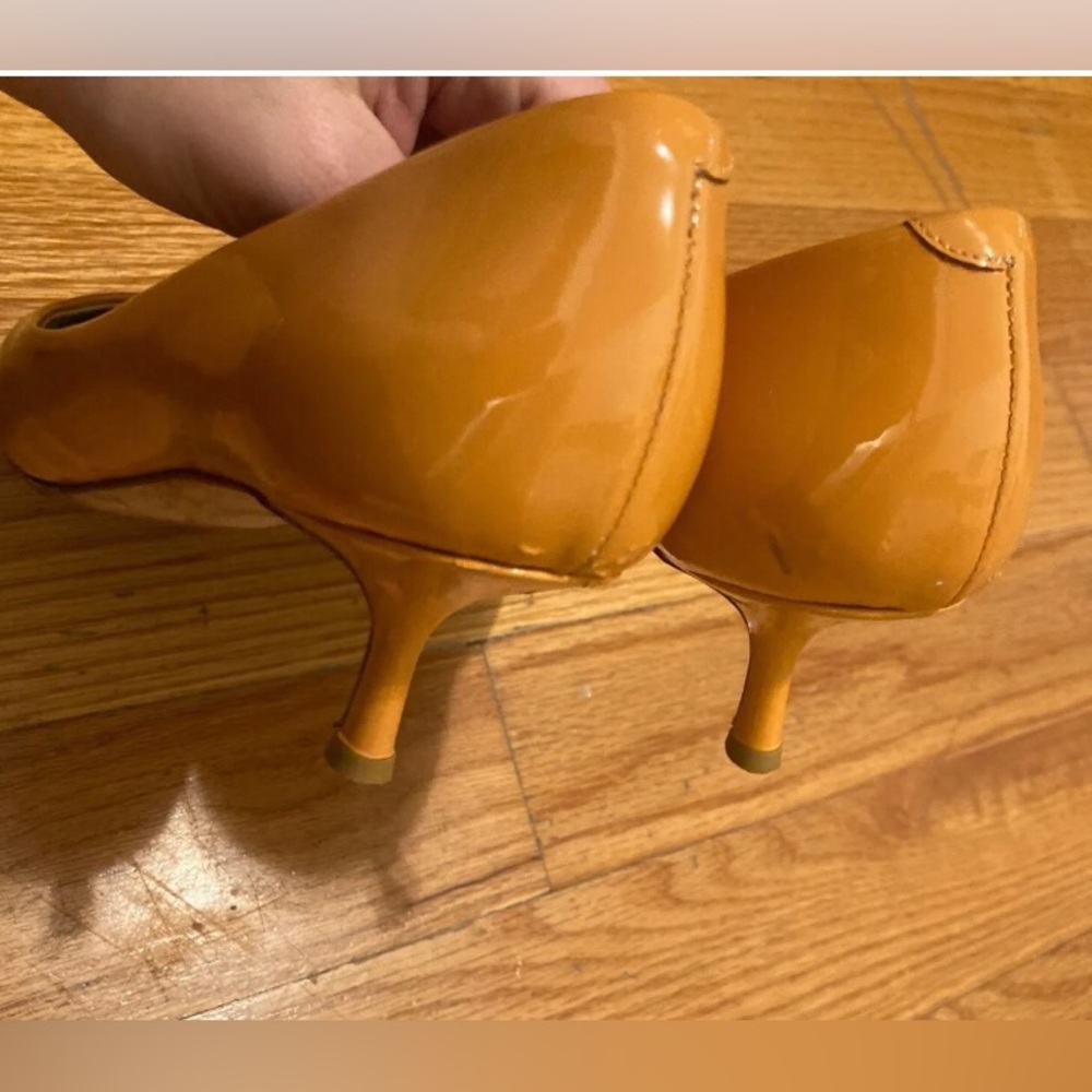 Giuseppe Zanotti Orange Patent leather kitten heels size 7 - Picture 2 of 13